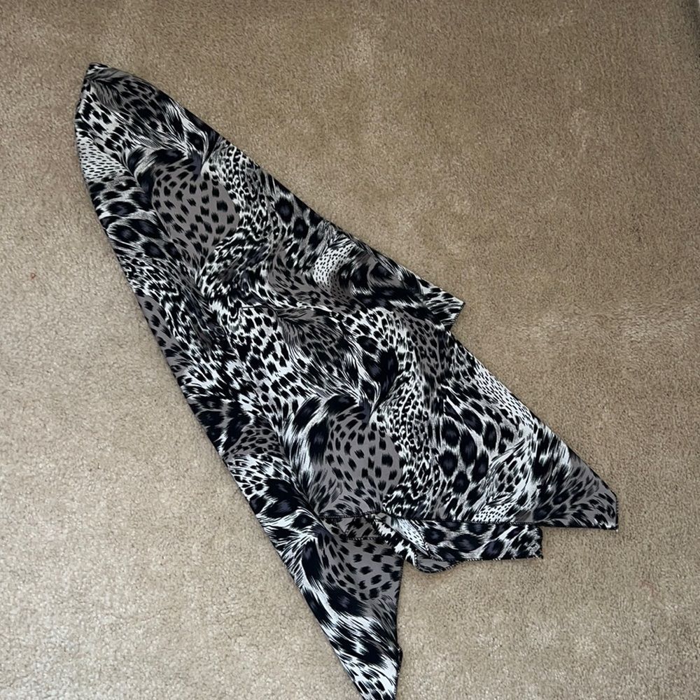 Black White Grey Animal Print Scarf- NWOT